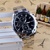 Splendid Fashion Business Men Shock Resistant Stainless Steel Band Machinery Sport Reloj Analog Quartz Luxury Men Watch