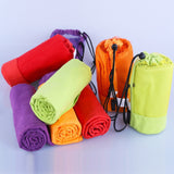 Sports Towel With Bag 70x130cm Larger Size Microfiber toalha de esportes Swimming Travel Gym Towel