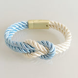 Spring Trendy Fashion Braided Rope Chain with Magnetic Clasp Bow Charm Bracelets&Bangles Pulseira for Women Men Jewelry