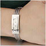 Stainless Steel Jewelry Luxury Bracelets For Men Fashion Gold Silver Color Men's Bangle Bracelet Birthday Gift 