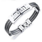 Stainless Steel Jewelry Luxury Bracelets For Men Fashion Gold Silver Color Men's Bangle Bracelet Birthday Gift 