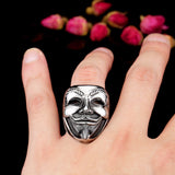 Stainless Steel Ring 2016 New V for Vendetta V Mask Ring Jewelry