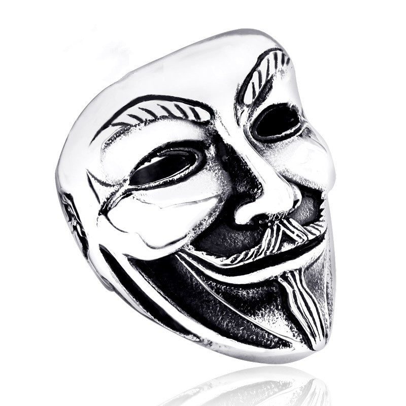 Stainless Steel Ring New V for Vendetta V Mask Ring Jewelry