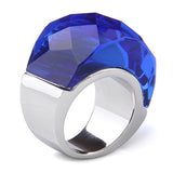 Stainless Steel Wedding Jewelry Supplies Big Zircon Rings for women