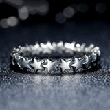 Star Trail Stackable Finger Ring For Women Wedding 100% 925 Sterling Silver Jewelry