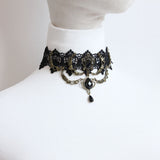 Statement necklaces Gothic jewelry vintage lace necklaces & pendants false collar women accessories choker necklace 
