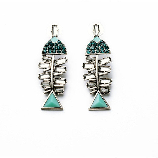 Statement Fashion Women Jewelry Elegant Fish Stud Earrings