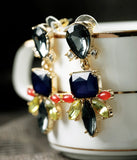 Statement Fashion Women Jewelry Elegant Resin Plant Stud Earrings