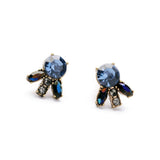 Statement Trendy Jewelry Elegant Resin Stone Flowers Antique Stud Earrings 