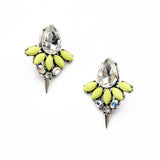 Statement Trendy Jewelry Elegant Yellow Resin Rivet Stud Earrings 