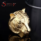 Steel soldier Domineering Tiger Head Ring Stainless Steel Unique Animal Ring For Man Biker Punk Style 