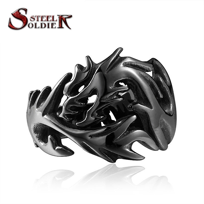 Steel soldier Wholesale Fashion Jewelry Dragon Rings Men High Quality Stainless Steel