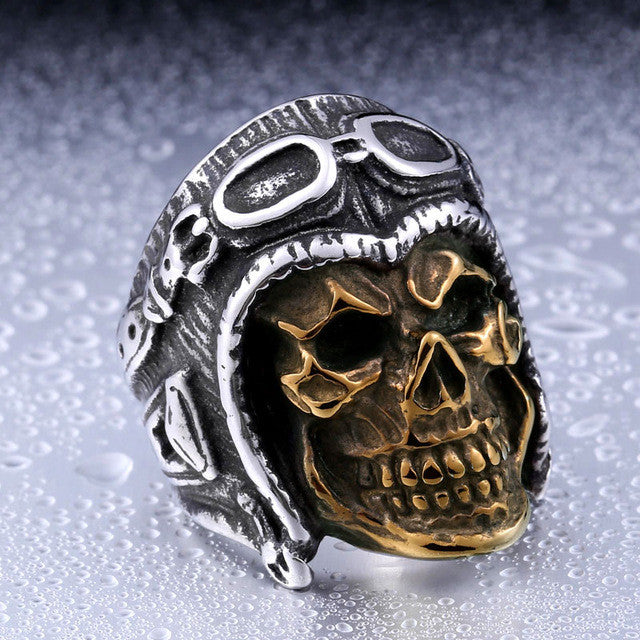 Steel soldier new style stainless steel skull astronaut ring for men unique vintage jewelry for men