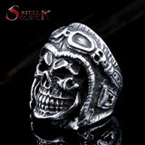Steel soldier new style stainless steel skull astronaut ring for men unique vintage jewelry for men 