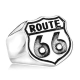 Steel soldier Man's Jewelry Stainless Steel Biker ring Route 66 Ring