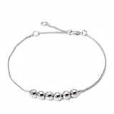 String Together The Happiness 18K Rose/WhiteGold Plated Link Chain Charm Bracelet Jewelry Top Quality 