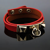 Summer Style! Brand New Vintage Statement Bracelets Jewelry Genuine Leather Bracelet For Women 