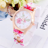 Summer Style Fashion Flower Watches Women Dress Quartz Watch Wristwatches Reminino Relogio Clocks Women Watches