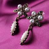Summer Hot Sale Ms Chic Party Jewelry Latest Simulated Pearls Clover Brand Earrings 