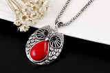 Summer Style Jewelry Sets Silver Plated Vintage Turquoise Pendant Necklace Owl Drop Earrings Charm Bracelet Fashion For women