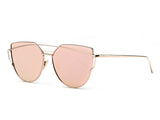 Sunglasses Women 2016 Newest Metal Nose Pad Cat Eye Sun Glasses Brand Designer Green Plating UV400