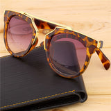Super Star Fashion Sunglass 2016 new cat eye coating sunglasses women brand designer vintage sun glasses for men 