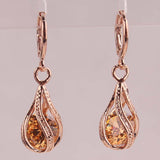 Swell Jewelry Vogue Women Gift 14k Gold Filled Round Cut 3 Colors Sapphire Dangle Earrings New Arrivals