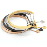 TOP QUALITY Pretty Lady Gold Bangle Women's Lover Bracelet Jewelry Metal Bracelets Bangles Heart-Shaped Accessories