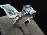 The white gold Plated Rectangle Emerald Cut CZ Zircon Engagement Rings