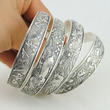Tibetan Jewelry Vintage Silver Bangles Antique Tibetan Silver Cuff Bracelets