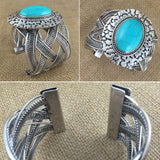 Tibetan Sivler with Turquoise Bracelets Fashion Turquoise Jewelry for Women