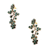 Tide All Match Clearly Sparkly BEarrings Crystal Branches Green Earrings 