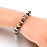 Tiger Eye Natural Stone Bracelets For Women And Men Jewelry Silver Beads Friendship Charm Bracelets & Bangles Nomination Gifts