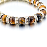 Tiger Eye Natural Stone Bracelets For Women And Men Jewelry Silver Beads Friendship Charm Bracelets & Bangles Nomination Gifts