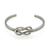 Titanium Steel Hand Made Knot Cuff Bracelet Manchette Gold Bangle Infinite Bracelet For Women Bracelets & Bangles Pulseiras