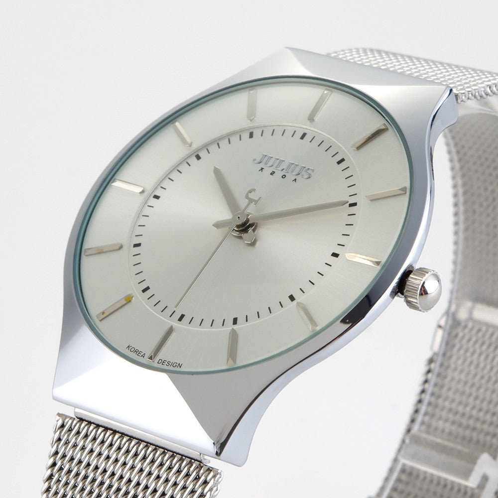 Top Brand Julius Men's Watches Stainless Steel Band Analog Display Quartz Men Wrist watch Ultra Thin Dial Luxury Men's Watches