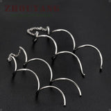 Top Quality Simple Spiral Ear Line White & Rose Gold Plated Fashion Earrings Jewelry 