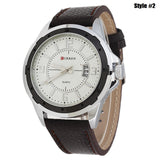 Men Watches Top Brand Luxury Wristwatches Men Military Leather Sports Watch Auto Date