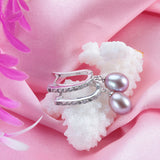 Top Sale natural pearl earrings,fashion925 sterling silver jewelry, Women Dangle Drop Earrings for Wedding/Party shwater Pearls