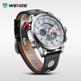 WEIDE Men's Sports Watch Quartz Back Light Wristwatch Military Fashion Casual Dive Watches for Men