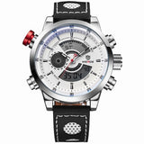WEIDE Men's Sports Watch Quartz Back Light Wristwatch Military Fashion Casual Dive Watches for Men