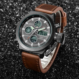 Top Brand Luxury Men Swimming Digital LED Quartz Outdoor Sports Watches Military Relogio Masculino Clock With Leather Strap