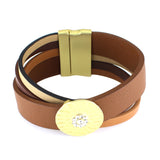 Top Quality Statement Handmade Round Metal Rhinestone Bangles Bracelets For Women pulseras bijoux