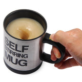 Automatic coffee mixing cup/mug bluw stainless steel self stirring electic coffee mug 350ml
