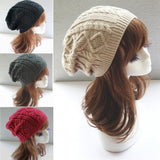 Chapeu Feminino Twist Pattern Women Winter Hat Knitted Sweater Fashion Hats For Women New Design Caps