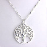 Tree Of Life Necklace Gold&Silver Plated Pendant Necklaces Memory Locket Charms Women Vintage Jewelry