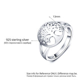 Tree of Life Classic Accessories 925 Sterling Silver Rings For Women New Fashion Rings