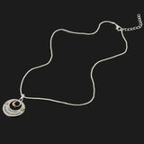 Trendy Alloy Moon and Star Pendant Necklace Mother's Day Gifts "I love you to the Moon and back" Letters Chain Necklaces