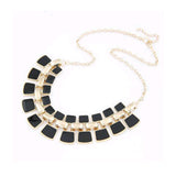 Trendy Necklaces Pendants Link Chain Collar Long Plated Enamel Statement Bling & Fashion Necklace Women Jewelry 