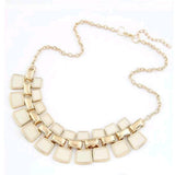 Trendy Necklaces Pendants Link Chain Collar Long Plated Enamel Statement Bling & Fashion Necklace Women Jewelry 